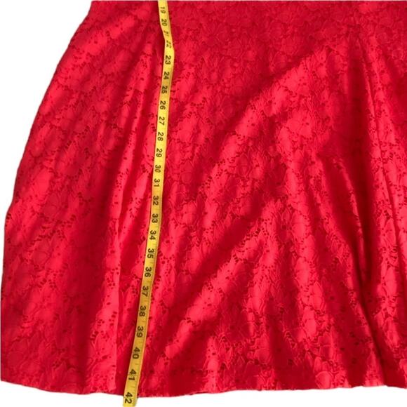 Alfani Dress 22W Lace Plus Size Party Dress Stretch Coral Boho fruit punch - Picture 11 of 12